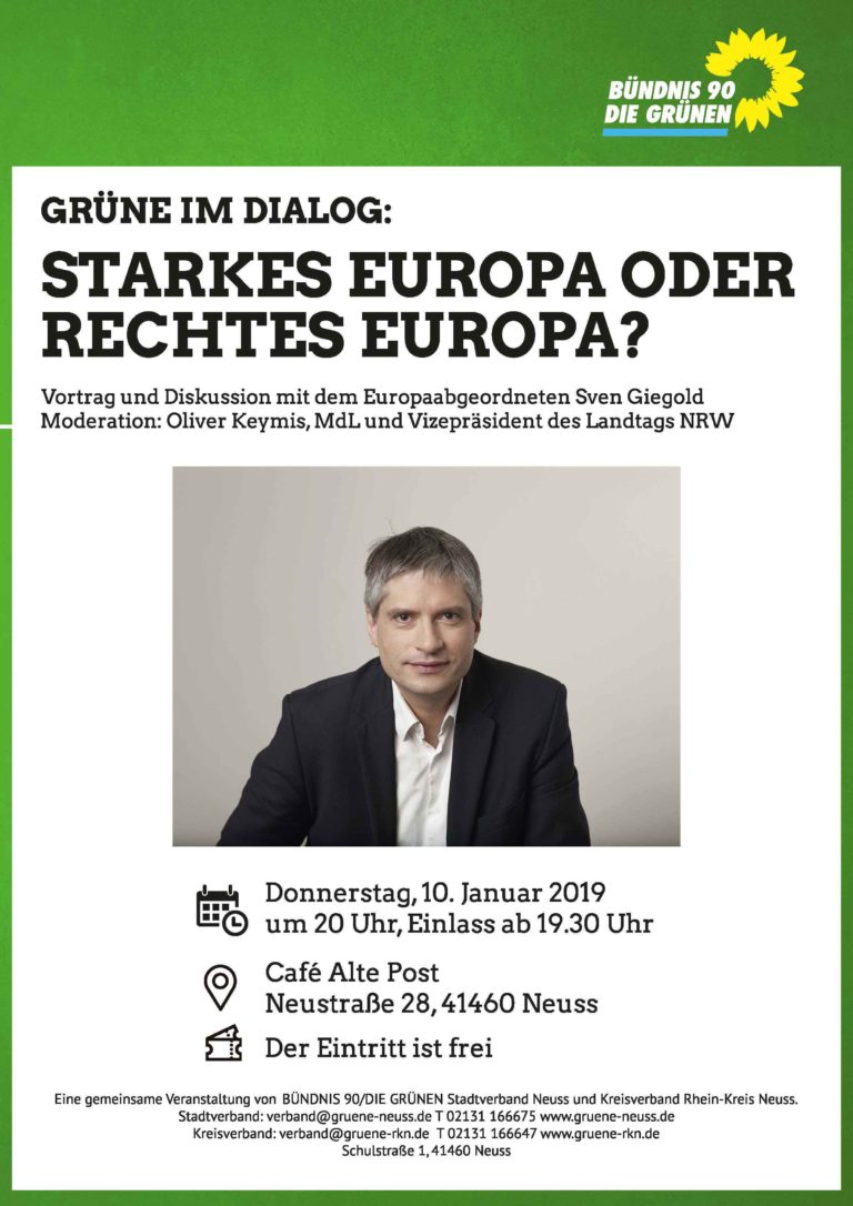Starkes Europa oder rechtes Europa? Veranstaltung mit Sven Giegold